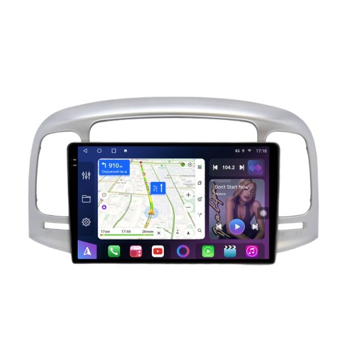 Магнитола Farcar BX3009M (S500 PLUS) для Hyundai Accent, Verna 2005-2011 серебро (экран 2K) на Android 12.0