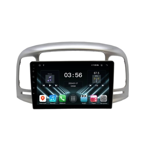Штатная магнитола Farcar DX3009M для Hyundai Accent, Verna 2005-2011 серебро на Android 13.0
