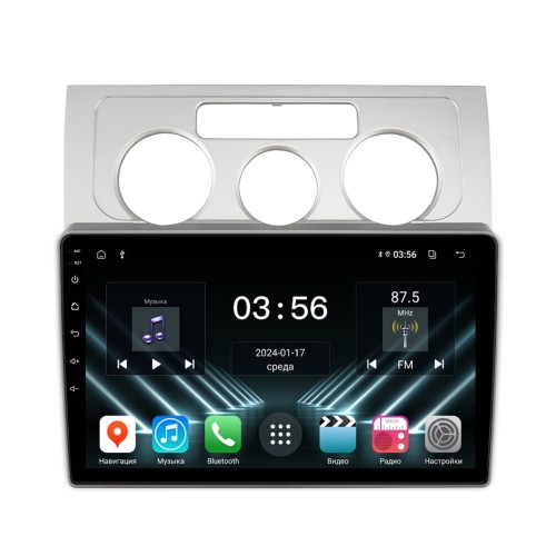Штатная магнитола Farcar DX3263M для Volkswagen Touran 2003-2010 кондиционер на Android 13.0