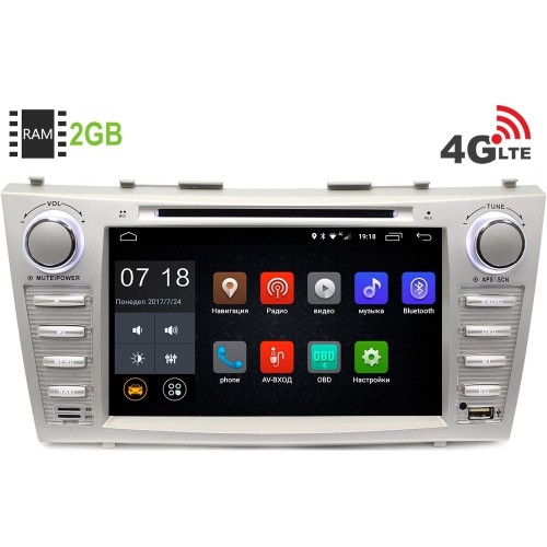 Штатная магнитола LeTrun 1422 Toyota Camry 2006+ 6.0.1 8 дюймов (4G LTE 2GB)