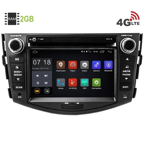 Штатная магнитола LeTrun 1415 Toyota RAV4 2006-2012 6.0.1 7 дюймов (4G LTE 2GB)