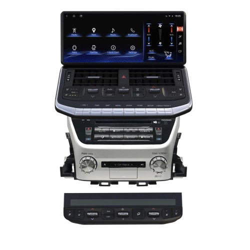 Штатная магнитола CarMedia NH-T1603 для Toyota Land Cruiser 200 2015-2021+ low на Android 10.0