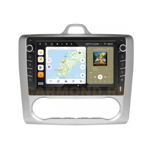 Штатная магнитола Wide Media MT003QU-B-4/32 для Ford Focus, Mondeo, C-Max, Galaxy (климат) (с кнопками) на Android 10.0