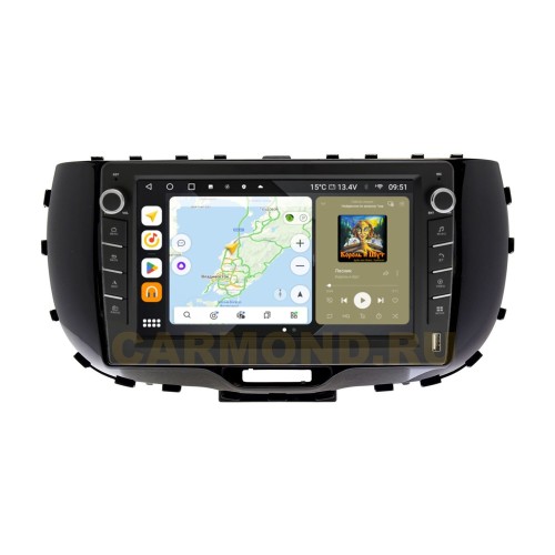 Штатная магнитола Wide Media MT9310QU-B-4/32 для Kia Soul III 2019-2024 (с кнопками) на Android 10.0