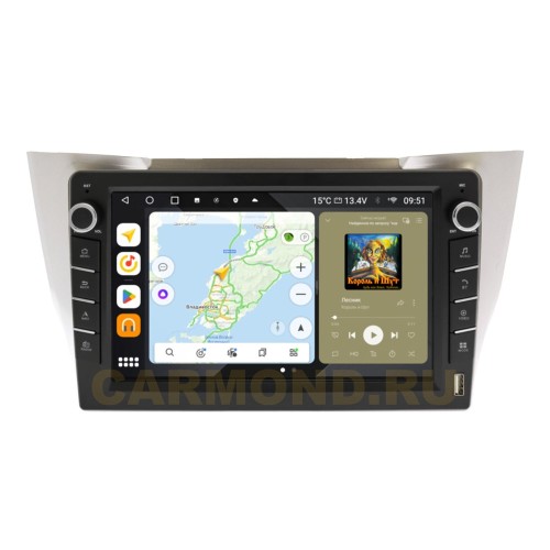 Штатная магнитола Wide Media MT1154QU-B-4/32 для Lexus RX II 300 2003-2009 (с кнопками) на Android 10.0