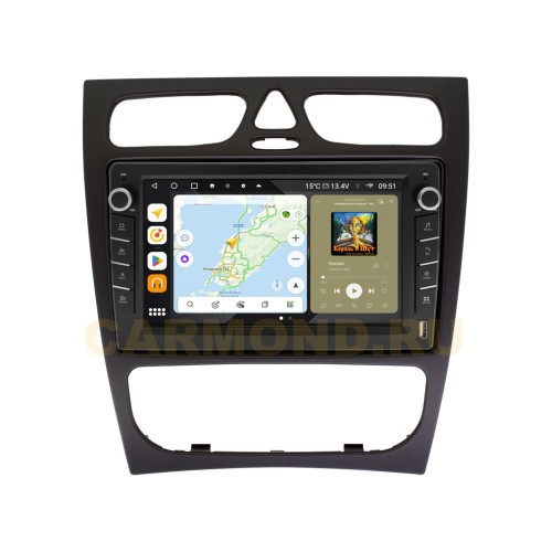 Штатная магнитола Wide Media MT1264QU-B-4/32 для Mercedes Benz C-class (W203) 2000-2004 (с кнопками) на Android 10.0