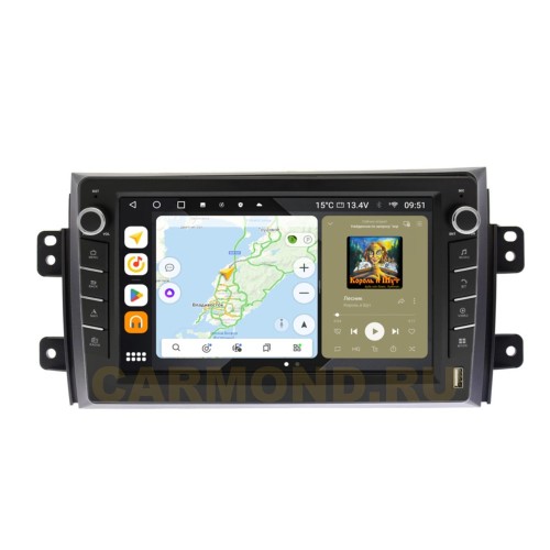 Штатная магнитола Wide Media MT9035QU-B-4/32 для Suzuki SX4 I 2006-2014 (с кнопками) на Android 10.0