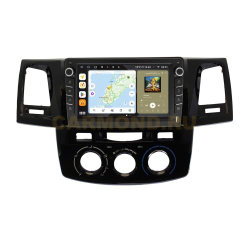 Штатная магнитола Wide Media MT9125QU-B-4/32 для Toyota Hilux 2008 - 2015 (для авто без камеры) (с кнопками) на Android 10.0