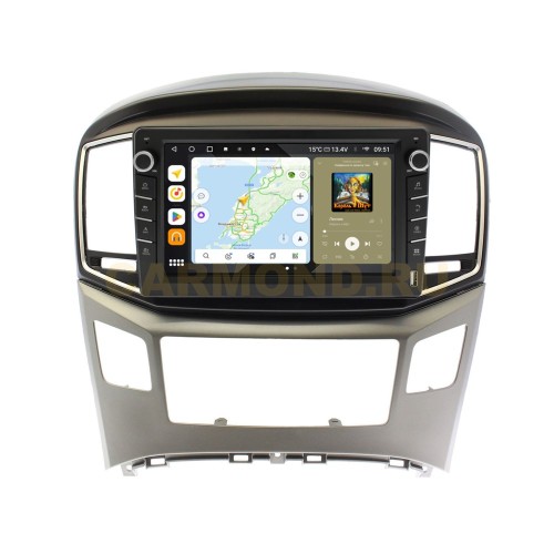 Штатная магнитола Wide Media MT9097QU-B-4/32 для Hyundai H1 Starex II 2015-2022 (с кнопками) на Android 10.0