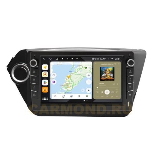 Штатная магнитола Wide Media MT9011QU-B-4/32 для Kia Rio III 2011-2017 (с кнопками) на Android 10.0