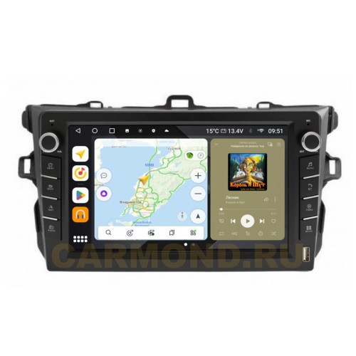 Штатная магнитола Wide Media MT063-1QU-B-4/32 для Toyota Corolla X (E140, E150) 2006-2013 (с кнопками) на Android 10.0