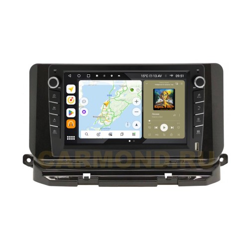 Штатная магнитола Wide Media MT3052QU-B-4/32 для Skoda Octavia IV (A8) 2019-2024 (с кнопками) на Android 10.0