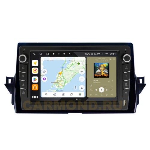 Штатная магнитола Wide Media MT3223QU-B-4/32 для Toyota Camry 2021+ (с кнопками) на Android 10.0
