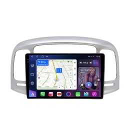 Магнитола Farcar BX3009M 360 (S500 PLUS) для Hyundai Accent, Verna 2005-2011 серебро (экран 2K) на Android 12.0