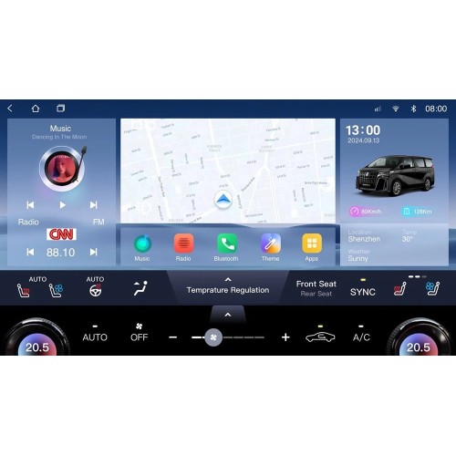 Штатная магнитола CarMedia ZH-T1401BL для Toyota Alphard III 2015-2019 на Android 12.0