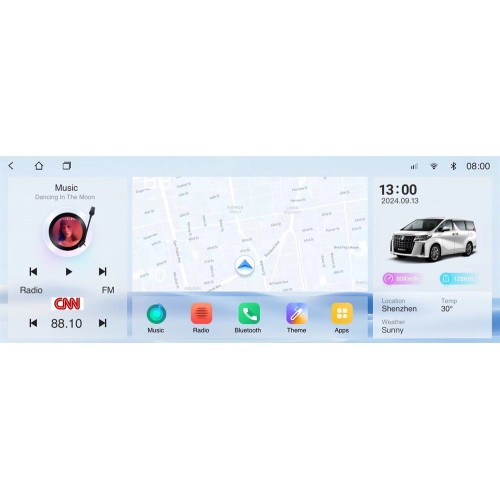 Штатная магнитола CarMedia ZH-T1401BL для Toyota Alphard III 2015-2019 на Android 12.0