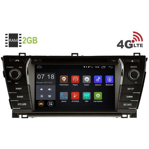 Штатная магнитола LeTrun 1805 Toyota Corolla (E160 E170) 2013-2015 Android 6.0.1 (4G LTE 2GB)