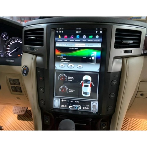 Магнитола Тесла CarMedia ZF-1819-GE Tesla-Style для Lexus LX 570 2007-2015 на Android 13.0