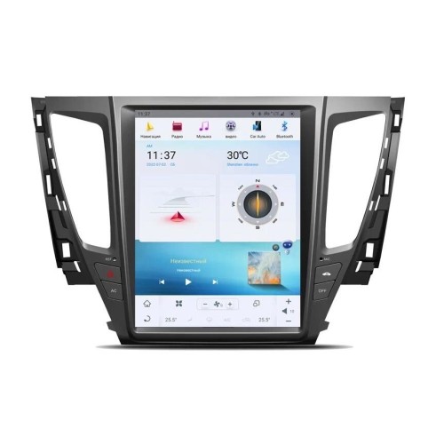 Магнитола Тесла CarMedia ZF-1236-GE Tesla-Style для Mitsubishi Pajero Sport III 2015-2021 на Android 13.0