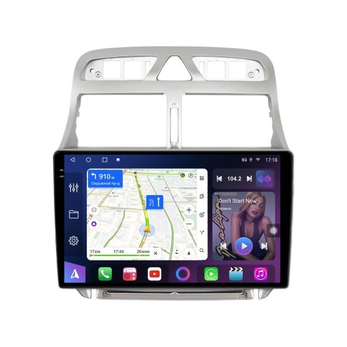 Магнитола Farcar GX017M (S500 PLUS) (6/128 ГБ) для Peugeot 307 I 2001-2008 (экран 2K) на Android 14.0