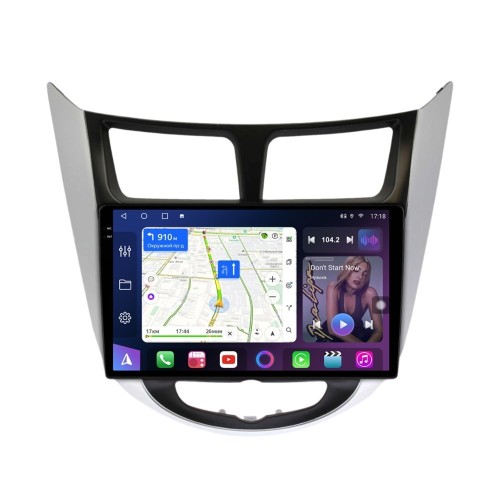 Магнитола Farcar GX067M (S500 PLUS) (6/128 ГБ) для Hyundai Solaris I 2011-2017 (экран 2K) на Android 14.0