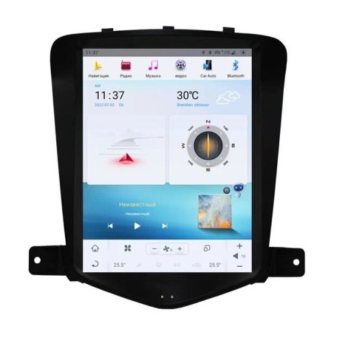 Магнитола Тесла CarMedia ZF-1019-GE Tesla-Style для Chevrolet Cruze I 2009-2012 на Android 13.0