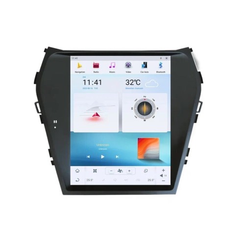 Магнитола Тесла CarMedia ZF-1157-GE Tesla-Style для Hyundai Santa Fe III 2012-2019 на Android 13.0