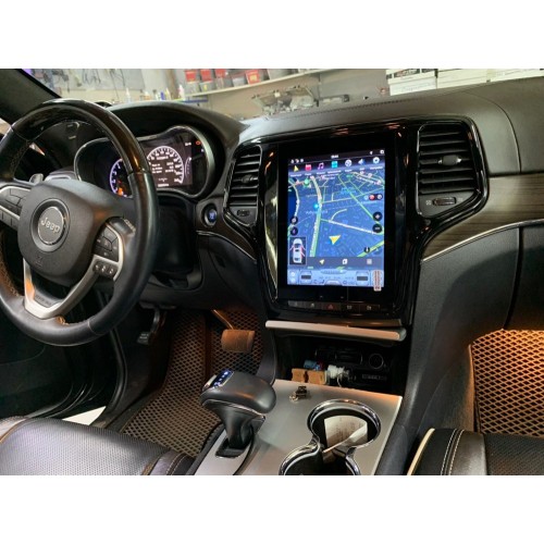 Магнитола Тесла CarMedia ZF-1217B-GE Tesla-Style для Jeep Grand Cherokee IV (WK2) 2013-2022 на Android 13.0