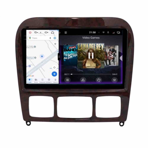 Автомагнитола RedPower 2K 85350T 4/64 ГБ для Mercedes Benz S-class w220 1998-2005 под дерево на Android 14.0