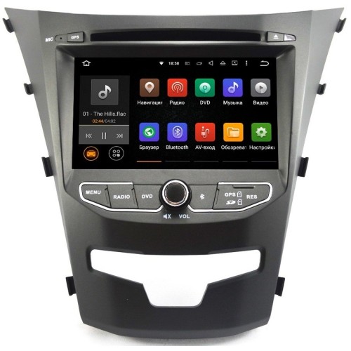 Автомагнитола Ksize DVA-ZN7055 SsangYong new Actyon, Corando 2013+ Android 6.0.1