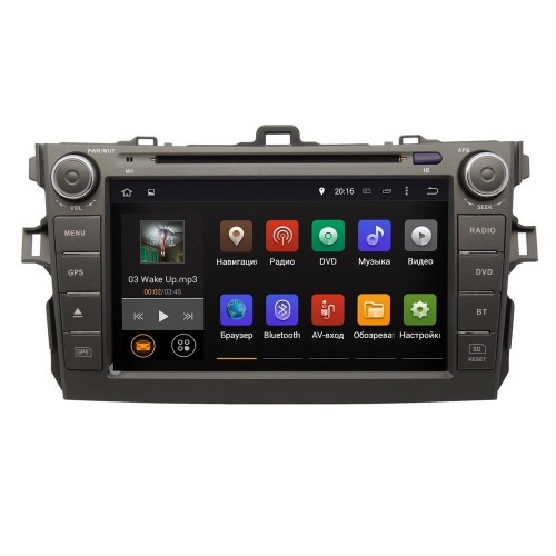 Штатная магнитола Ksize DVA-ZN7063 Toyota Corolla 2007 - 2012 Android 6.0.1