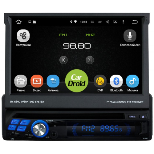 Штатная магнитола Roximo CarDroid RD-1001 1DIN Универсальная (Android 10.0)