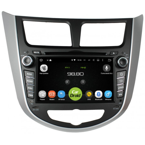 Штатная магнитола Roximo CarDroid RD-2003 для Hyundai Solaris (Android 9.0)
