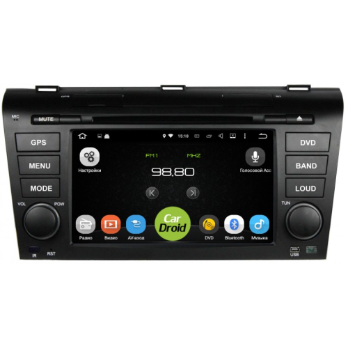 Штатная магнитола Roximo CarDroid RD-2403 для Mazda 3, 2004-2009 (Android 9.0)