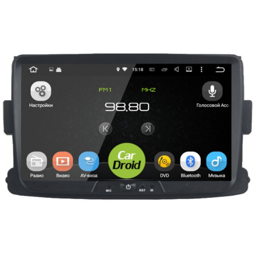 Штатная магнитола Roximo CarDroid RD-3002D для Renault Logan, Sandero, Duster 2011-2019 (Android 9.0) без DVD DSP