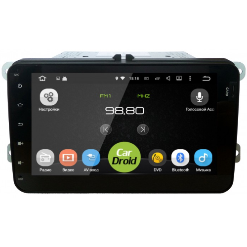 Штатная магнитола Roximo CarDroid RD-3706 для Skoda 8 (сенсорная) Android 9.0
