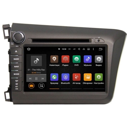 Автомагнитола Ksize DVA-ZN7017 Honda Civic 2011 - 2013 Android 6.0.1