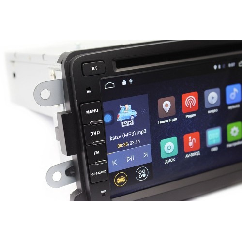 Штатная магнитола Ksize DVA-ZN7050 для Renault Duster 2012+, Logan, Sandero 2014+ Android 6.0.1