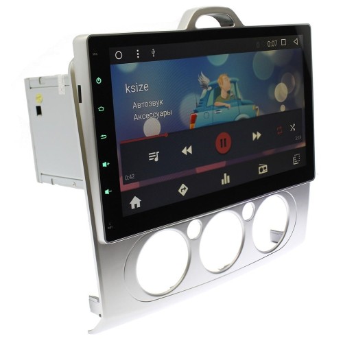 Штатная магнитола Wide Media WM-KR1059MA для Ford Focus II 2008-2011 (кондиционер) Android 6.0.1