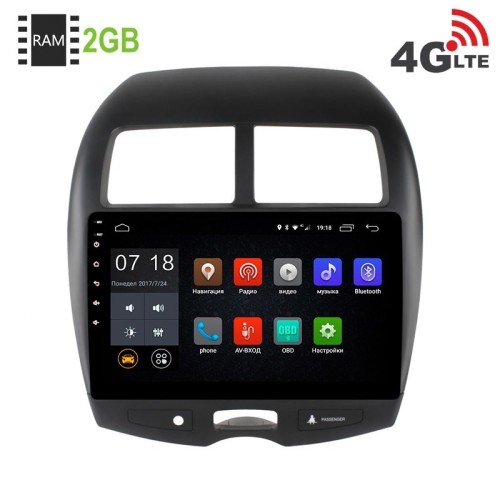 Штатная магнитола LeTrun 1884 Mitsubishi ASX Android 6.0.1 10 дюймов (4G LTE 2GB)