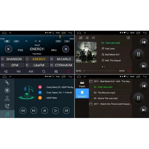 Штатная магнитола LeTrun 1880 Jeep Cherokee 2014+ Android 6.0.1 10 дюймов (4G LTE 2GB)