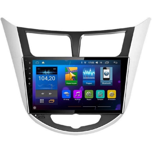Штатная магнитола Hyundai Solaris I 2011-2017 LeTrun 2087 на Android 6.0.1 Intel SoFIA