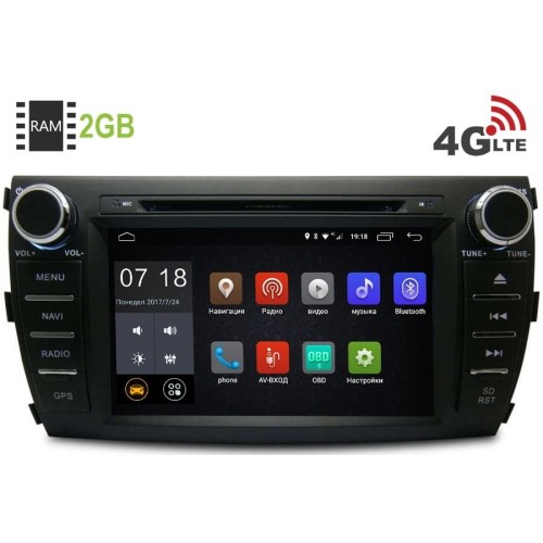 Штатная магнитола LeTrun 2132 Zotye T600 Android 6.0.1 7 дюймов (4G LTE 2GB)