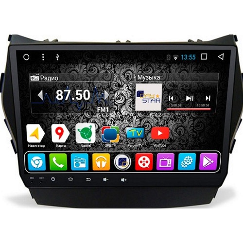 Штатная магнитола DayStar DS-7004HB для Hyundai Santa Fe III 2012-2017 на Android 9.0