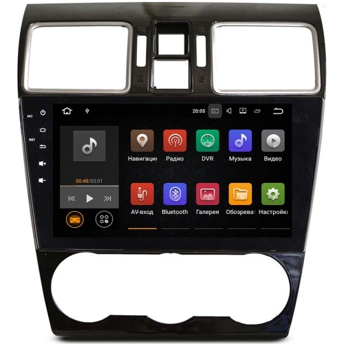 Штатная магнитола Subaru Forester IV, Impreza WRX IV, XV I 2016-2017 LeTrun 2167 на Android 7.1.1