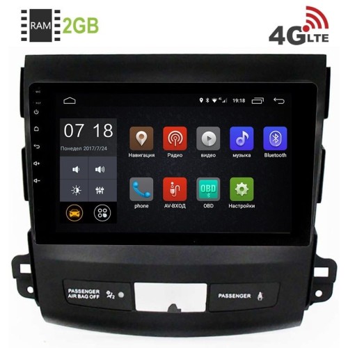 Штатная магнитола Peugeot 4007 2007-2012 LeTrun 1944 Android 6.0.1 9 дюймов (4G LTE 2GB)