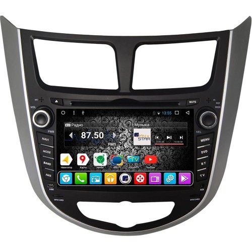 Штатная магнитола DayStar DS-7011HD для Hyundai Solaris 2010+ на Android 9.0