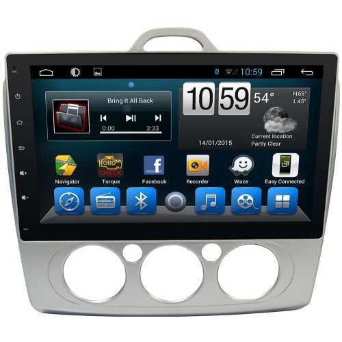 Штатная магнитола CarMedia KR-1059-T8 Ford Focus II 2005-2010 (кондиционер) на Android 9.0