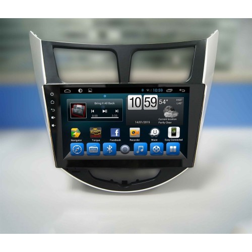 Штатная магнитола CarMedia KR-9020-T8 Hyundai Solaris I 2011-2017 на Android 9.0
