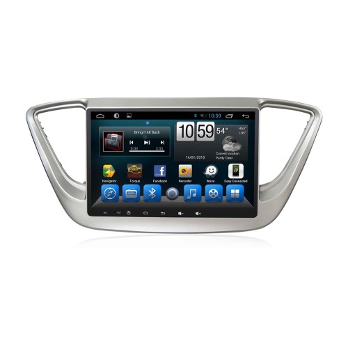 Штатная магнитола CarMedia KR-9056-T8 Hyundai Solaris II 2017-2018 на Android 9.0
